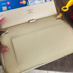 Lv authentic wallet zippy Azur